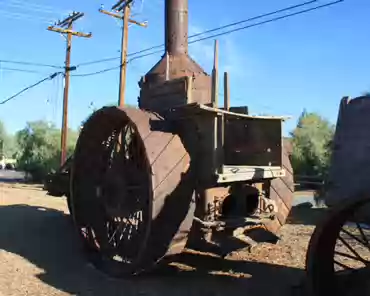 IMG_6516 Borax museum. Old Dinah, 1894, introduced to replace 20 mule teams.