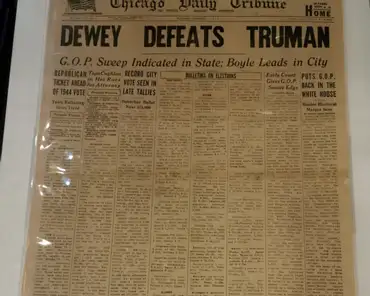 IMG_20191204_120530 Chicago Daily Tribune, 1948, wrongly reporting the result of the 1948 presidential election whereHarry S. Truman actually defeated Thomas Dewey.