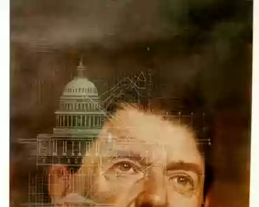 P1150121 Ronald Reagan, 1911-2004, Fortieth president, 1981-1989. Mark English, 1982.