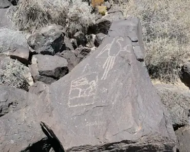 P1090895 American Indians and Spanish settlers carved more than 24000 petroglyphs on the volcanic boulders between 1000 BC - 1700 AD. The meaning of most petroglyphs is...